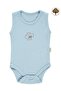 Set of Organic Cotton 0-18 Months Snap-On Bodysuits - Blue