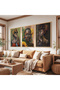Wooden Framed African Women Triple Wooden Painting Set - 4