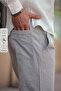 Men's Linen Loose-Fit Trousers Gray - 4