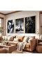Wooden Framed Eiffel Tower Triple Wooden Painting Set - 4