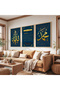 Wooden Framed Ayetel Kursi Allah and Muhammad Word Triple Wooden Painting Set - 4