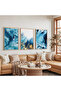 Ocean Breeze Triple Wooden Painting Set with Wooden Frame - 5