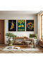 Wooden Framed Love Swans Triple Wooden Painting Set - 3