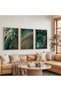 Wooden Framed Mystery of Green Triple Wooden Painting Set - 5