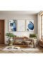Blue Sezsizlik Triple Wooden Painting Set with Wooden Frame - 3