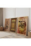 Wooden Framed Religious Verse Triple Wooden Painting Set - 2