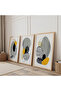 Abstract Balance Triple Wooden Painting Set with Wooden Frame - 2