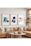 Wooden Framed Harmony of Colors Triple Wooden Painting Set - 5