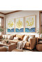 Wooden Framed Hz Muhammad and Allah Word Triple Wooden Painting Set - 4