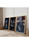 Tiger Inside Wooden Frame Triple Wooden Painting Set - 2