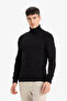 Slim Fit Turtleneck Knitwear Black Men's Sweater R1124Az/Bk27 - 3