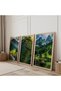 Wooden Framed Beauties of Nature Triple Wooden Painting Set - 2