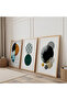 Wooden Framed Celestial Bodies Triple Wooden Painting Set - 2