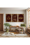 Wooden Framed Allah Muhammad Word Religious Triple Wooden Painting Set - 3