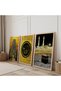 Wooden Framed Kaaba and the Word of Allah Triple Wooden Painting Set - 2
