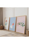 Colorful Simplicity Triple Wooden Painting Set with Wooden Frame - 2