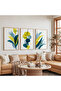 Wooden Framed Herbal Harmony Triple Wooden Painting Set - 5
