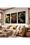 Wooden Framed Wild Leadership Triple Wooden Painting Set - 4