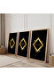 Wooden Framed Patience Gratitude Prayer Triple Wooden Painting Set - 2