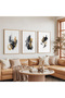 Wooden Framed Chaos and Light Triple Wooden Painting Set - 5