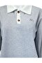 Grimelanj Polo Collar Buttoned Waffle Fabric Long Sleeve T-Shirt - 6
