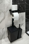 3 in 1 Bathroom Set Toilet Roll Holder, Dustbin and Toilet Brush Set - 2
