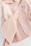 Floral Embroidered Frilly 3 Piece Cotton Baby Girl Towel Bathrobe Set - 4