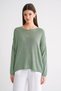 6933 Women's Boat Neck Thin Seasonal Knitwear Sweater Mint - 5