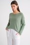 6933 Women's Boat Neck Thin Seasonal Knitwear Sweater Mint - 4