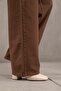 Lili Brown Extra Super High Waist Palazzo Wide Leg Jean Trousers - 2