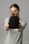 Women's Fur Pompom Wool Black Color Beret - 5