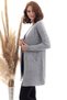 Women's Pocketed Long Sleeve Knitwear Cardigan Gray - 3