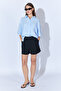 Muslin Women's Oversize Shirt |   Baby Blue Mks166965-01 - 2