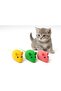 Colorful Cat Toy with Mouse Figure 12.5 cm |   Set of 3 |   Fun Cat Play Ball - 2
