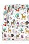 100% Cotton Children's Fitted Sheet and Pillowcase 90X190 Montessori Nature Animals Patterned - 8