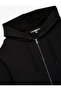 Cotton Long Sleeve Zipper Pocket Detail Hooded Cardigan - 4