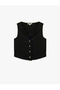 Bürümcük Fabric Textured V-Neck Buttoned Vest - 3