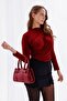 Bellagio Burgundy Elegant and Stylish Hand and Shoulder Bag - 3
