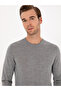 Gray Slim Fit Cashmere Silk Blend Crew Neck Knitwear Sweater 50316307-Vr024 - 2