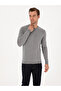 Gray Slim Fit Cashmere Silk Blend Crew Neck Knitwear Sweater 50316307-Vr024 - 3
