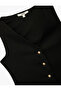 Bürümcük Fabric Textured V-Neck Buttoned Vest - 5