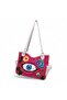 Crochet Knitted Flower Detailed Shoulder Bag, Handmade Custom Design Bag - 7