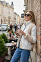 Color-Blocked Casual Winter-Spring Plush Jacket with Waist and Cuff Ribbing 2460 - 4