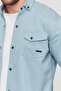 Men's Mint Slim Fit Narrow Cut Cotton Denim Shirt - 3