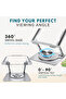 Premium 360° Rotating Laptop Stand | Adjustable Height & Angle, Foldable Aluminum Alloy Design - 4