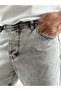 Dark Gray Towel Washed Fit Lycra-Free Jean Denim Shorts - 5