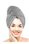 Towel Hair Cap Quick Drying Buttoned Hair Towel Unisex