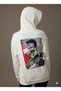 Lenithra Nikola Tesla Back Printed Unisex Oversize White Hoodie - 3
