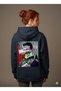 Lenithra Nikola Tesla Back Printed Unisex Oversize Smoked Hoodie - 3