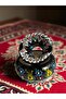 Porcelain Ashtray Lace Pattern Authentic Ashtray with Lid Handmade